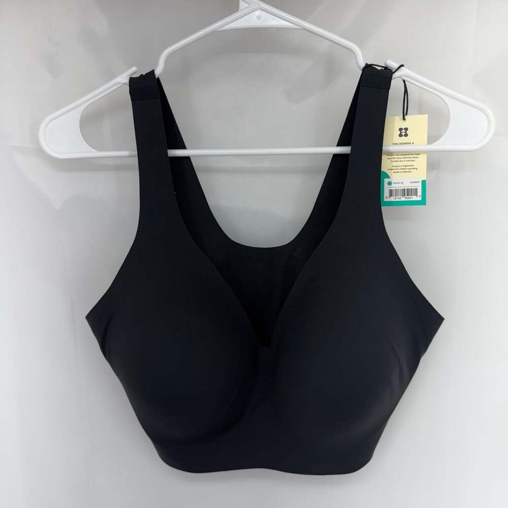 HUUG Daily Embrace Bra XL Black Wireless Pullover Padded Everyday T Shirt NEW